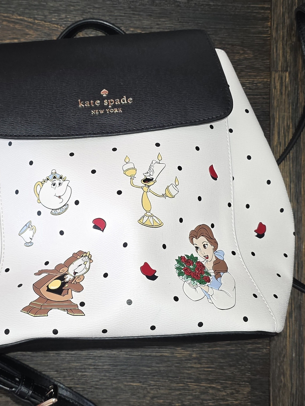 Disney x Kate Spade New York Beauty and the Beast Flap Backpack (Style No. KE566 - Picture 2 of 7